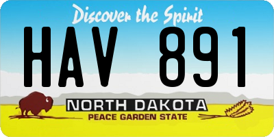 ND license plate HAV891
