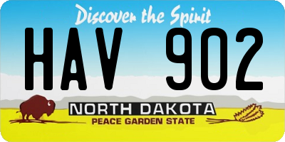 ND license plate HAV902