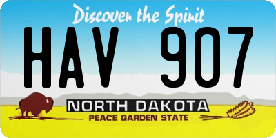 ND license plate HAV907