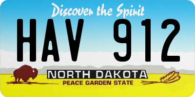 ND license plate HAV912