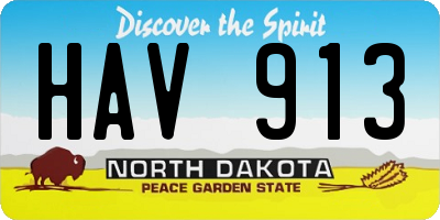 ND license plate HAV913