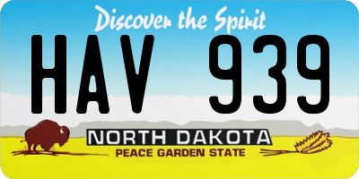 ND license plate HAV939