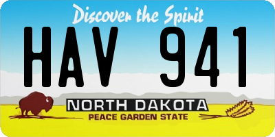 ND license plate HAV941