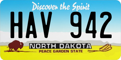 ND license plate HAV942