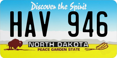 ND license plate HAV946