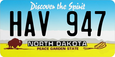 ND license plate HAV947