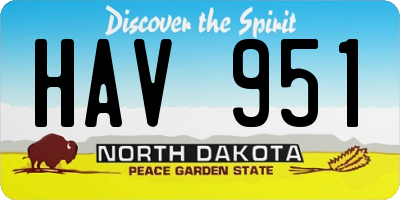 ND license plate HAV951