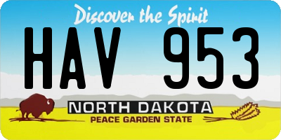 ND license plate HAV953