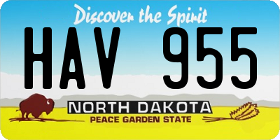 ND license plate HAV955