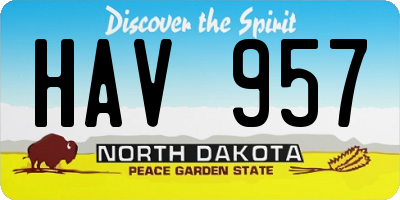 ND license plate HAV957