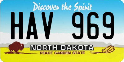 ND license plate HAV969