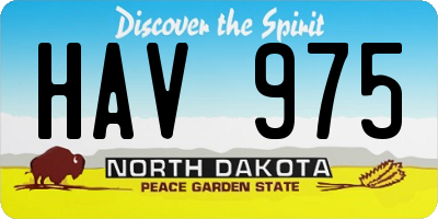 ND license plate HAV975