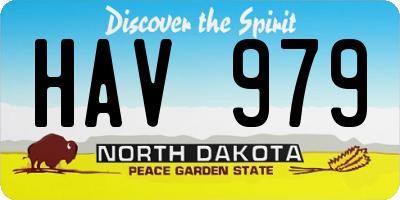 ND license plate HAV979