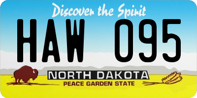 ND license plate HAW095