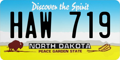 ND license plate HAW719