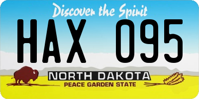 ND license plate HAX095