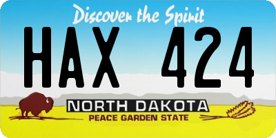 ND license plate HAX424