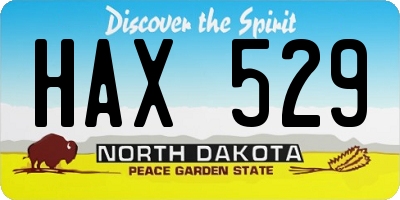 ND license plate HAX529