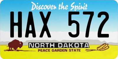 ND license plate HAX572