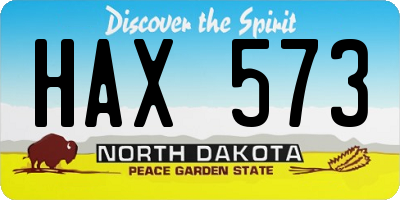 ND license plate HAX573