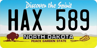 ND license plate HAX589