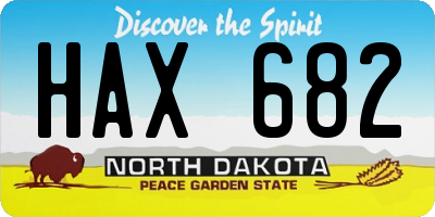 ND license plate HAX682