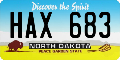 ND license plate HAX683