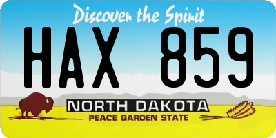 ND license plate HAX859