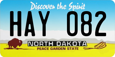 ND license plate HAY082