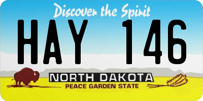 ND license plate HAY146