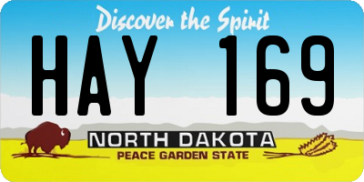 ND license plate HAY169