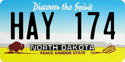 ND license plate HAY174