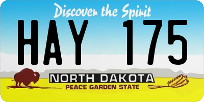 ND license plate HAY175