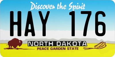 ND license plate HAY176