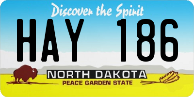 ND license plate HAY186