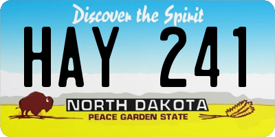 ND license plate HAY241