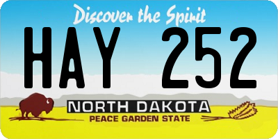 ND license plate HAY252