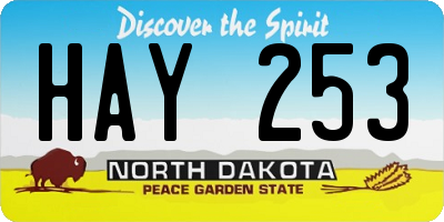 ND license plate HAY253