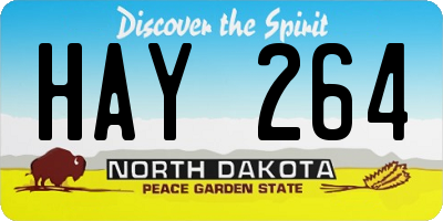 ND license plate HAY264