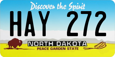 ND license plate HAY272