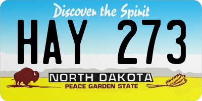 ND license plate HAY273