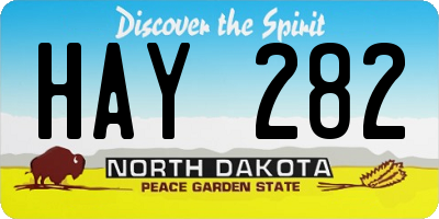 ND license plate HAY282
