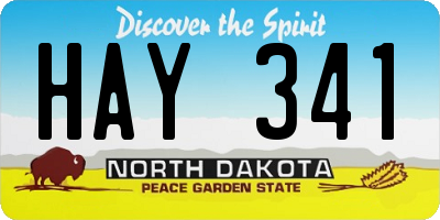 ND license plate HAY341