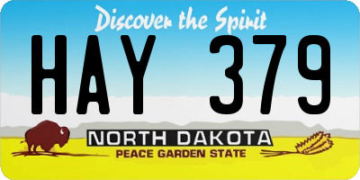 ND license plate HAY379