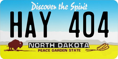 ND license plate HAY404