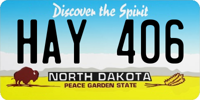 ND license plate HAY406