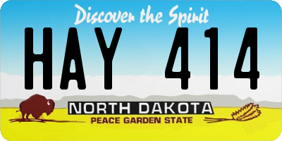 ND license plate HAY414