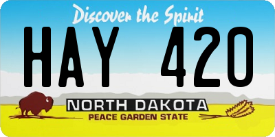 ND license plate HAY420