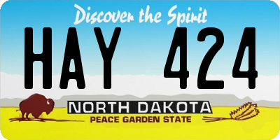 ND license plate HAY424