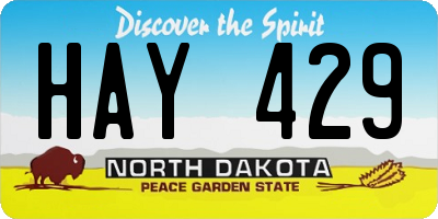 ND license plate HAY429